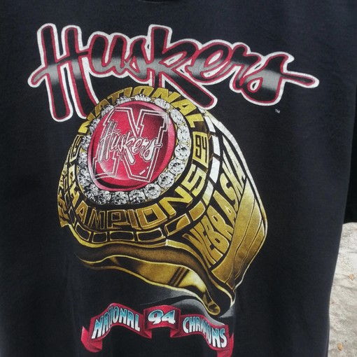 NFL Nebraska Huskers Sweatshirt T-shirt - Vintage Style and Ideal Gift for Fans with mens sport shirts - Image 2