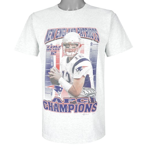 NFL New England Patriots Tom Brady No. 12 State University Shirt 2002 Vintage Tshirt