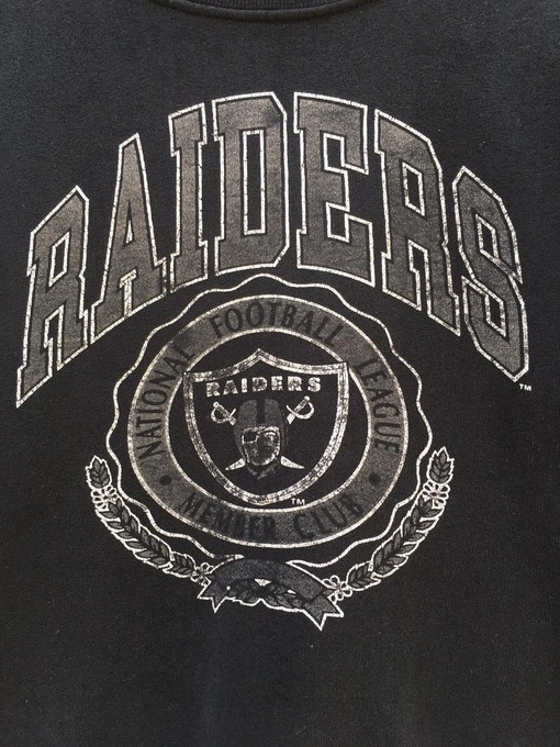 NFL Oakland Raiders Big Logo Member Vintage Sweatshirt T-shirt - Ideal Gift for Mens Sport Shirts & NFL Fans - Image 2