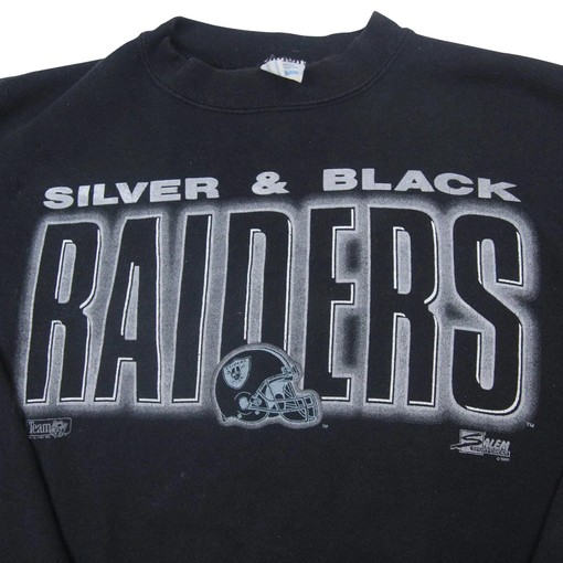 NFL Raiders Vintage Style Spellout Hoodie Sweatshirt Shirt - Ideal Gift for Football Fans - Image 2