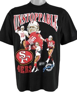 NFL San Francisco 49ers 1990s Joe Montana #16 T-Shirt and Hoodie Sweatshirt - Gifts for Fans