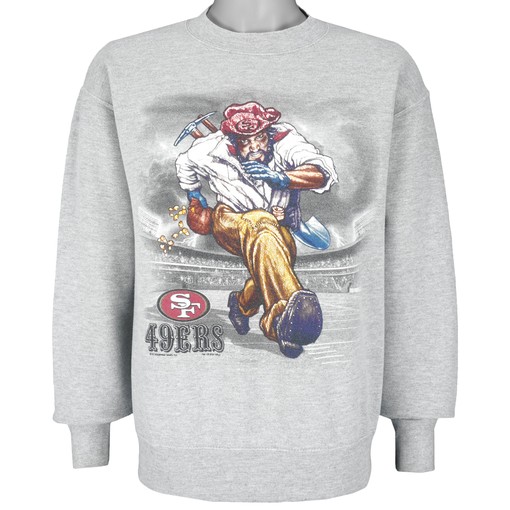 NFL San Francisco 49ers Crew Neck Sweatshirt 2001 Vintage Tshirt American University Shirt