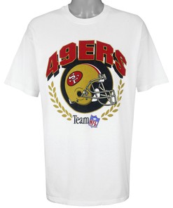 NFL San Francisco 49ers Spell-Out T-Shirt 1990s Vintage Tshirt NCAA Shirt Kids