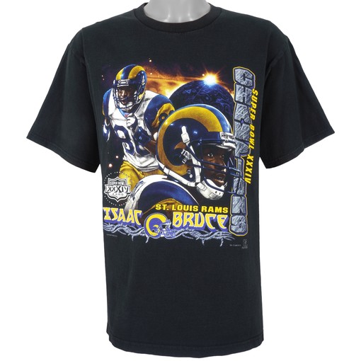 NFL St. Louis Rams Isaac Bruce T-Shirt 2000 Vintage Tshirt Mens Sport Shirts