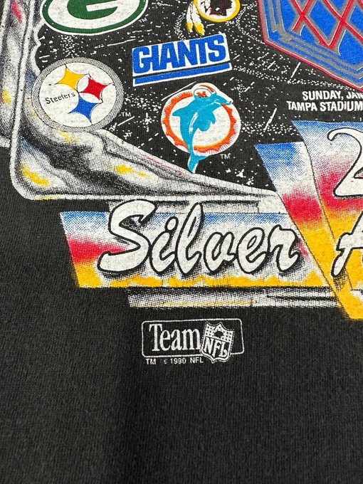 NFL Super Bowl 25Th Silver Anniversary 1990 Vintage Style Sweatshirt T-shirt - Ideal Gift for NFL Fans - Image 3