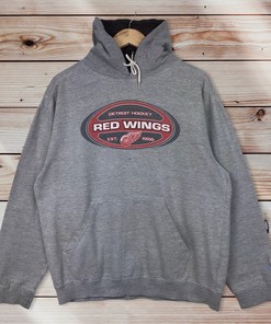 NHL Detroit Red Wings Pullover Hoodie Printed Big Logo Sweater Pullover Hoodie
