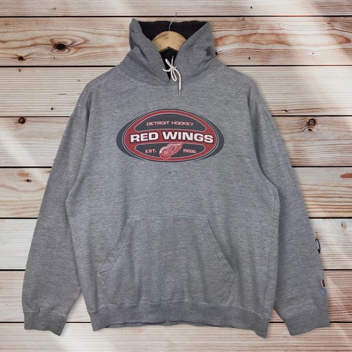 NHL Detroit Red Wings Pullover Hoodie Printed Big Logo Sweater Pullover Hoodie