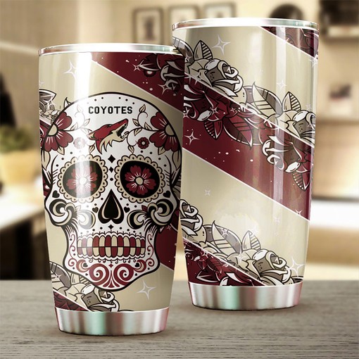 NHL Fans Will Love This Skull Design Phoenix Coyotes NHL Tumbler
