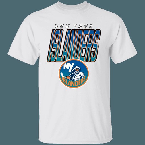 NHL New York Islanders Fisherman Remix 90's Retro T-Shirt Sweatshirt Hoodie for Fans - Image 2