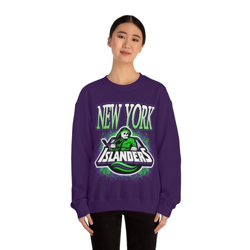 NHL New York Islanders Halloween Retro Sweatshirt Hoodie T-Shirt for Hockey Lovers - Image 2