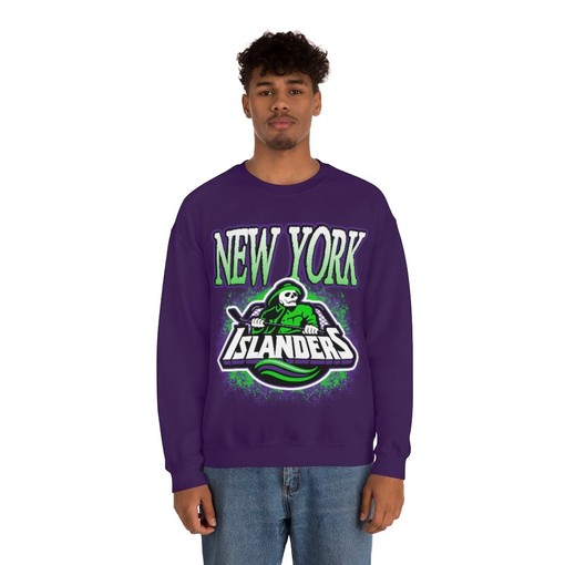 NHL New York Islanders Halloween Retro Sweatshirt Hoodie T-Shirt for Hockey Lovers - Image 3