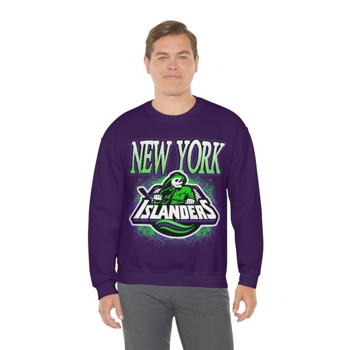 NHL New York Islanders Halloween Retro Sweatshirt Hoodie T-Shirt for Hockey Lovers - Image 4