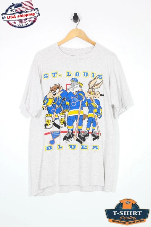 NHL St. Louis Blues Looney Tunes T-Shirt -Vintage St. Louis Blues Shirt, Ice Hockey Shirt for Fans