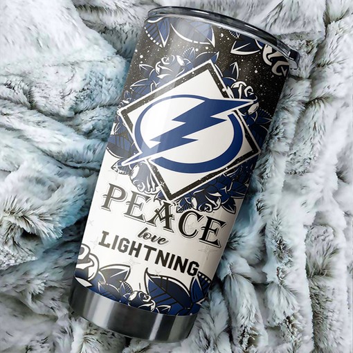 NHL Tumbler - Spread Peace and Love with Tampa Bay Lightning Edition