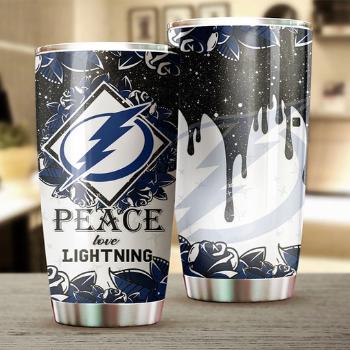 NHL Tumbler - Spread Peace and Love with Tampa Bay Lightning Edition - Image 2