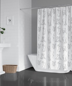 Naked Women Shower Curtain, Add a Bold and Feminine Statement to Your Bathroom Decor | feminine shower curtains