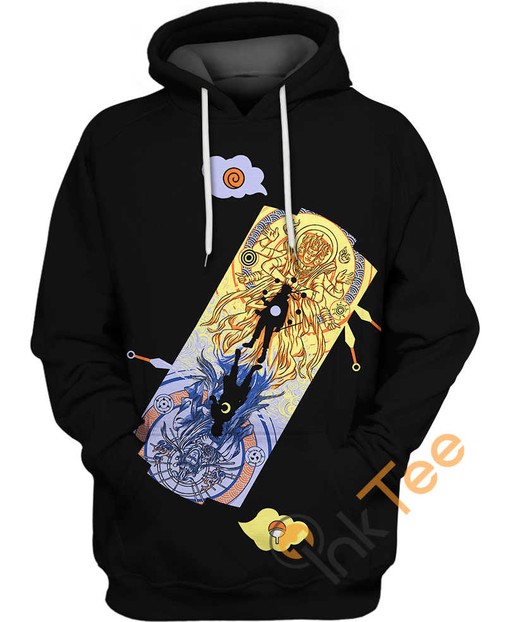Naruto And Sasuke Sport All Over Print Hoodie 3D for Fans with Memorable Scene