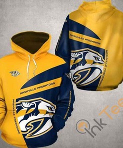 Nashville Predators NHL All Over Print Hoodie 3D with Classic Logo