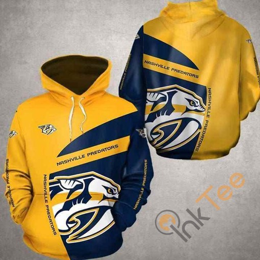Nashville Predators NHL All Over Print Hoodie 3D with Classic Logo