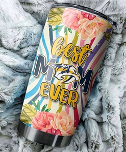 Nashville Predators NHL Tumbler - Charming Flower Design Tumbler for Moms Who Love Hockey - G Fanatics