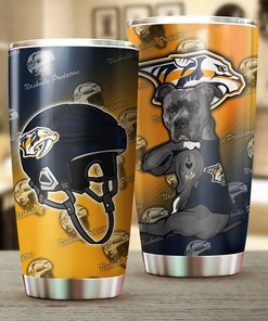 Nashville Predators NHL Tumbler - Cool and Adorable Dog Design for Fans