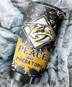 Nashville Predators NHL Tumbler NHL Fans' Peace Love Design Tumbler, Ideal for Any Occasion with Tumbler Ideas