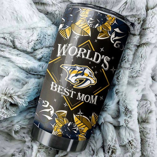 Nashville Predators NHL Tumbler NHL Logo World's Best Mom Tumbler, Perfect for Dedicated Fans with Tumbler Ideas