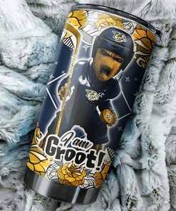 Nashville Predators NHL Tumbler with Groot Design - Personalized Drinkware for Fans