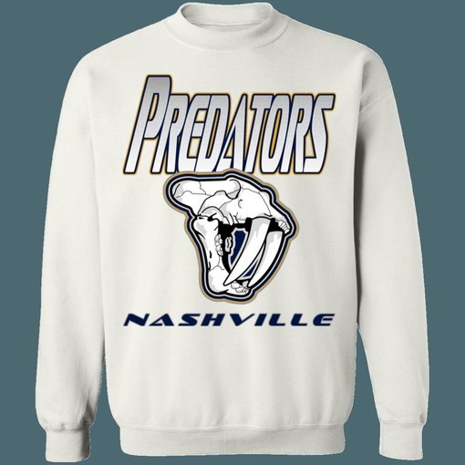 Nashville Predators SKULL Retro NHL Sweatshirt Hoodie for Hockey Lovers - Image 2