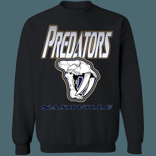 Nashville Predators SKULL Retro NHL Sweatshirt Hoodie for Hockey Lovers - Image 3