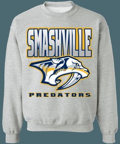 Nashville Predators SMASHVILLE 2 Retro NHL Sweatshirt Hoodie for Hockey Lovers