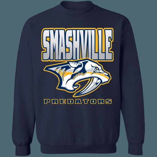 Nashville Predators SMASHVILLE 2 Retro NHL Sweatshirt Hoodie for Hockey Lovers - Image 2