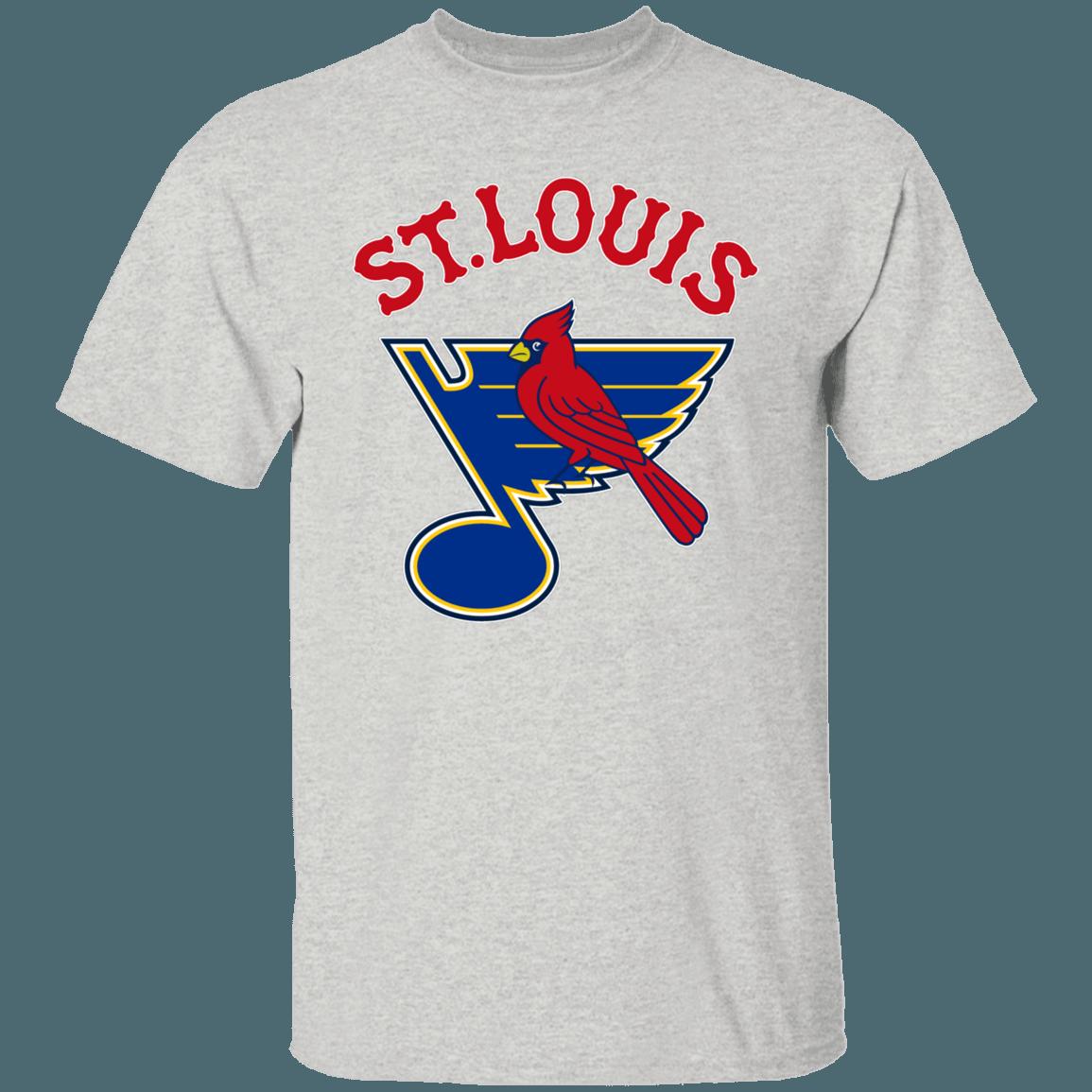 National Hockey League St.Louis Blues-Cardinals MASH-UP MLB NHL T-Shirt Sweatshirt - Image 3