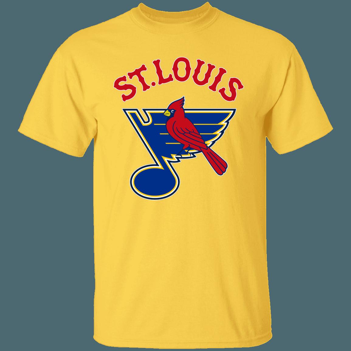 National Hockey League St.Louis Blues-Cardinals MASH-UP MLB NHL T-Shirt Sweatshirt Hoodie - Image 2