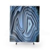 Natural Agate Slice Shower Curtain with Modern Style for Bathroom