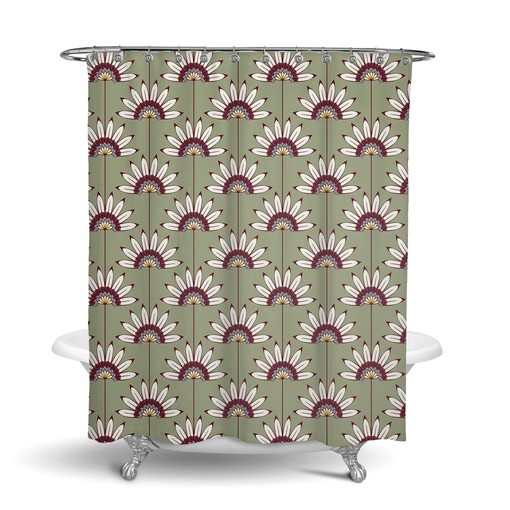 Natural Sage Floral Shower Curtain Set - Earthy Bath Set with Optional Towels and Mat for Relaxing Bathroom Decor - Image 3