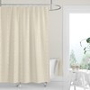 Natural Sand Beige Washed Denim Shower Curtain for Rustic Country Western Bath Decor