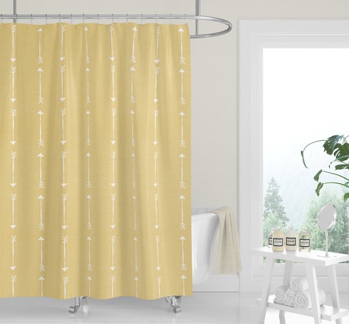 Natural Sand Beige Washed Denim Shower Curtain for Rustic Country Western Bath Decor - Image 2