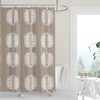 Natural Tan White Palm Fronds Minimalist Print Modern Shower Curtain