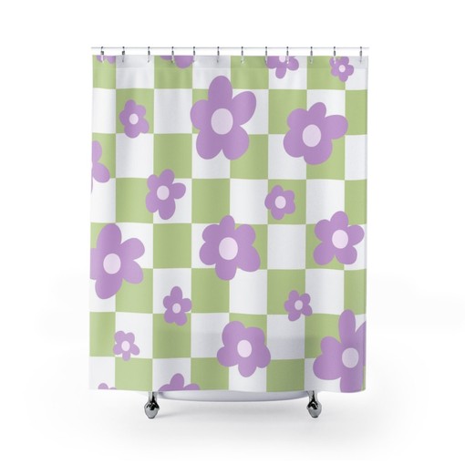 Nature Theme Modern Art Print Retro Shower Curtain: Perfect for Your Bathroom Decor