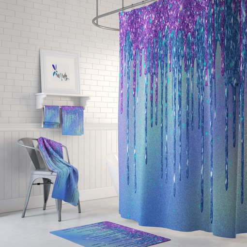 Nature-Inspired April Showers Bring May Flowers Shower Curtain with Bath Set for Whimsical Bathroom Decor