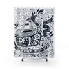Nautical Pirate Anchor Ship Print Shower Curtain for Ocean Theme Bathroom Decor