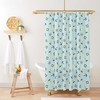 Nautical Sailing Ocean Shower Curtain Set | Beach Theme Bathroom Decor | Blue Fabric
