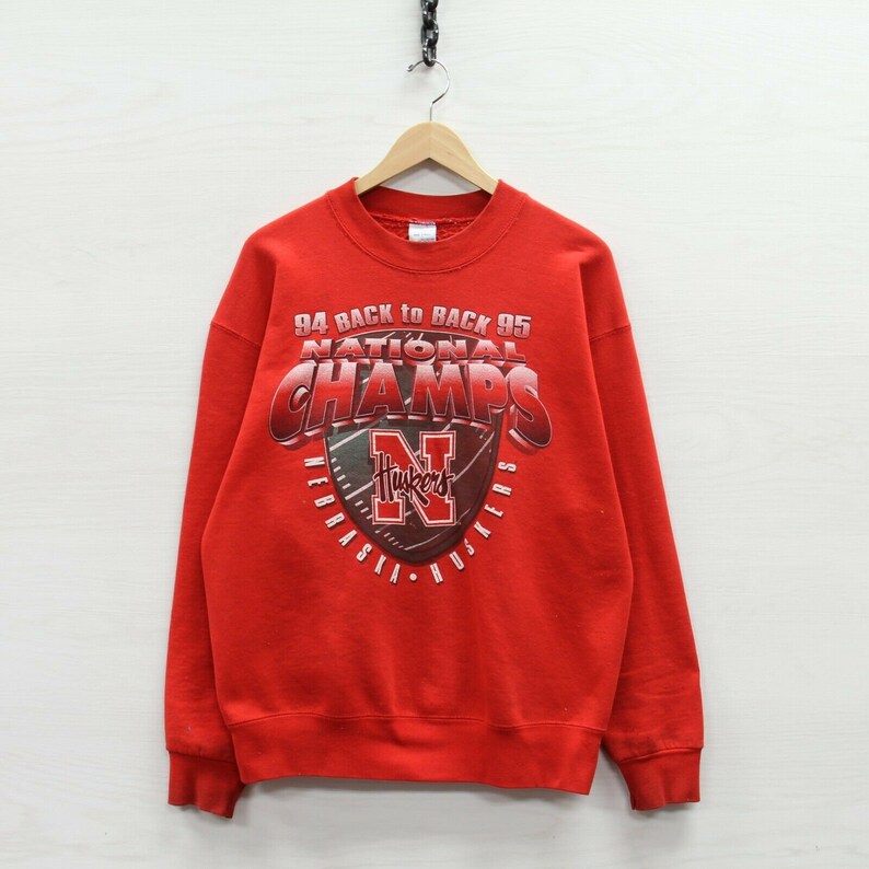 Nebraska Cornhuskers Champs Salem Sweatshirt, Vintage NCAA Crewneck for Men