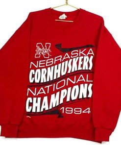 Nebraska Cornhuskers Football Vintage Sweatshirt 90s (vintage ncaa shirts)