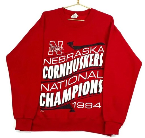 Nebraska Cornhuskers Football Vintage Sweatshirt 90s (vintage ncaa shirts)