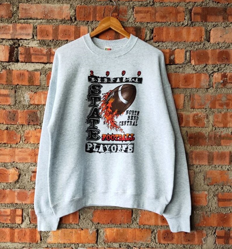 Nebraska Cornhuskers Huskers Vintage Football Sweatshirt Hoodie (ncaa shirts for men)