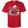 Nebraska Cornhuskers Shirt Football Traditions Tee with University Logo NCAA Shirts for Men