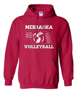 Nebraska Cornhuskers Volleyball Champions Fleece Sweatshirt (sport shirts girls)