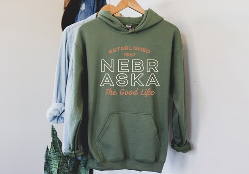 Nebraska Good Life Sweatshirt Hoodie, American University T Shirt, NCAA Gist Fans Apparel